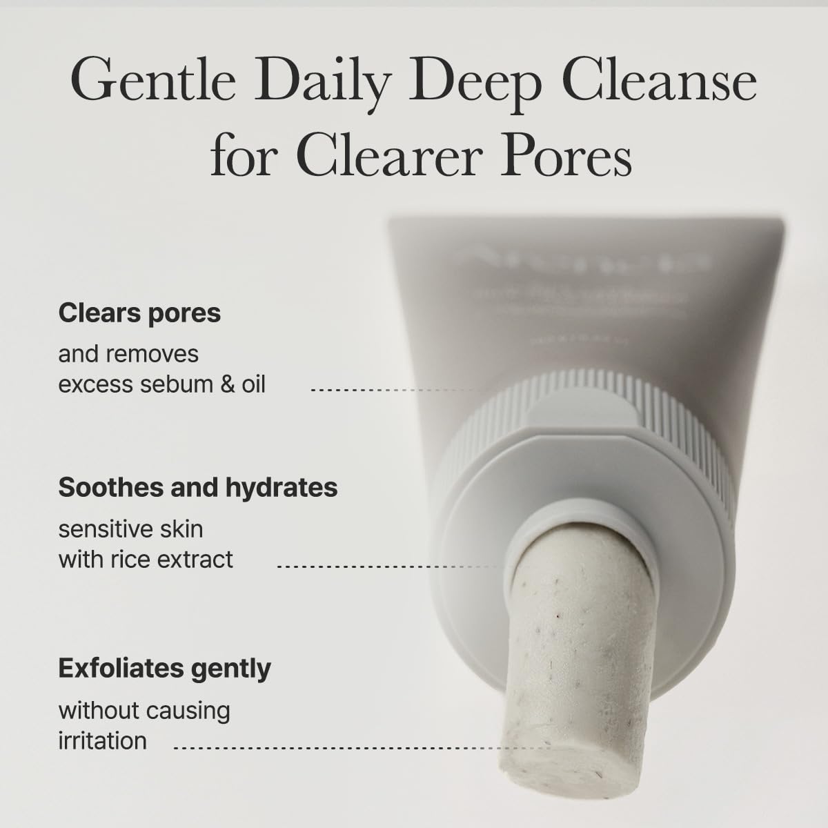 Arencia rice + LHA pore control rice cake cleanser