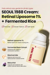 K-SECERT SEOUL 1988 Cream : Retinal liposome1%+ fermented rice