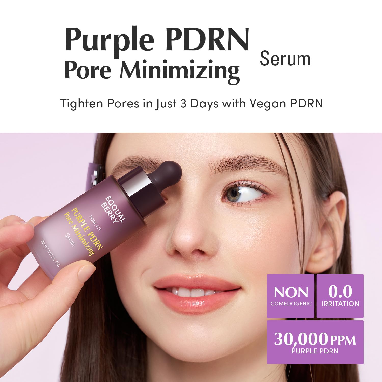 EQQUALBERRY purple  pore minimizing serum