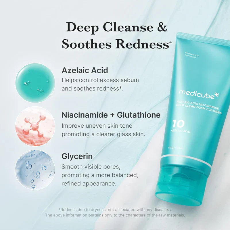 Medicube Azelaic acid niacinamide deep clean foam cleanser
