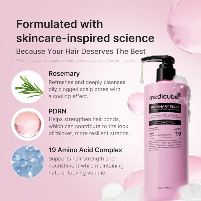Medicube ROSEMARY PDRN cooling thickening shampoo