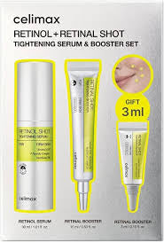 Celimax retinol + retinal shot tightening serum and booster set