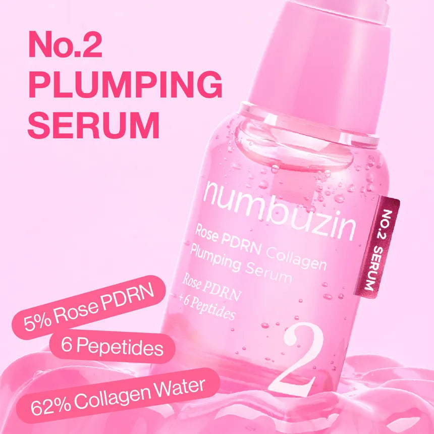Numbuzin NO . 2 rose PDRN collagen plumping serum
