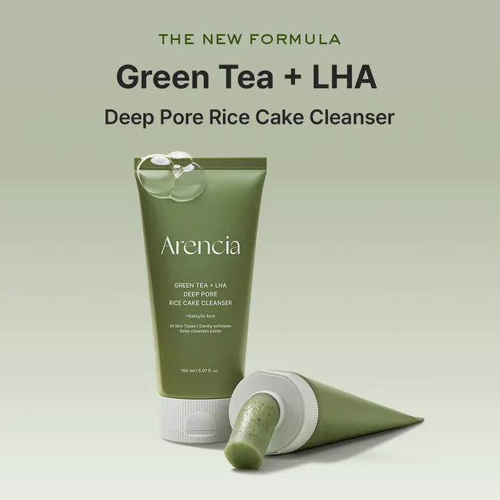Arencia green tea + LHA deep pore rice care cleanser 150ml