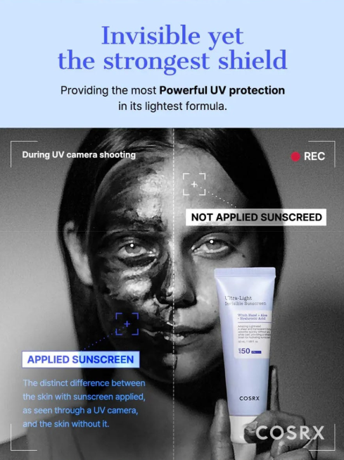COSRX ULTRA LIGHT invisible sunscreen