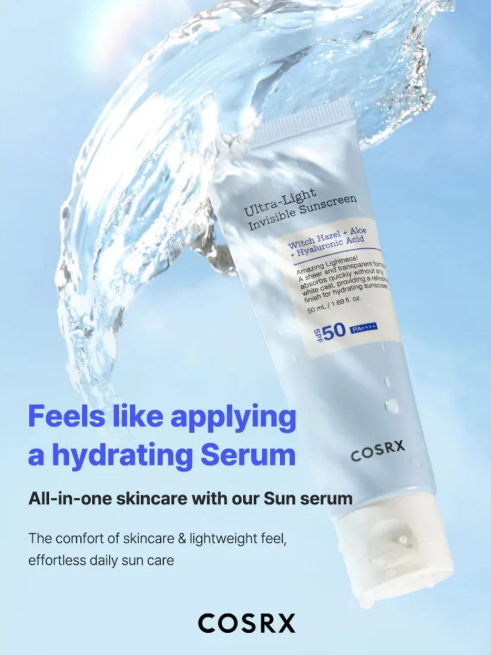 COSRX ULTRA LIGHT invisible sunscreen