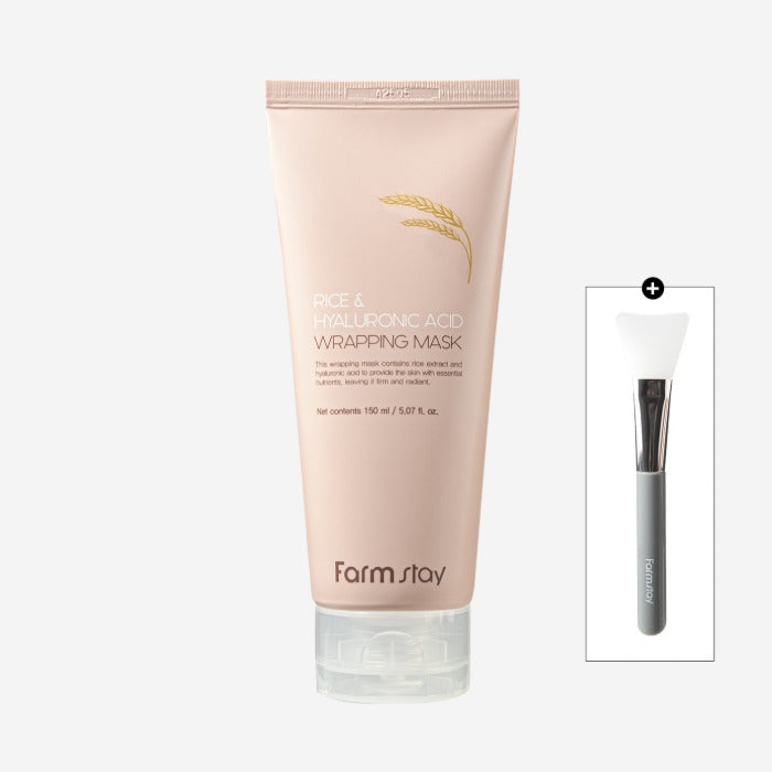 farm stay RICE & HYALURONIC ACID WRAPPING MASK